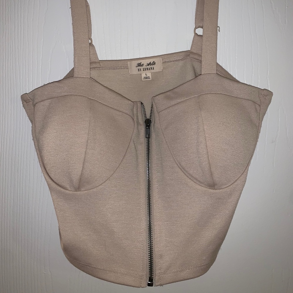 Cream crop top